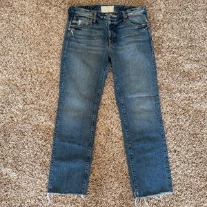 MOTHER The Scrapper Cuff Ankle Fray Jeans